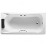 Акриловая ванна ROCA BECOOL 170x80, с ручками, сливом и монтажным каркасом, ZRU9302852+ZRU9302853