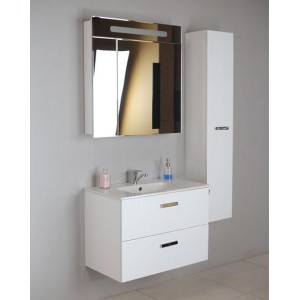 Комплект мебели ROCA VICTORIA NORD, белый, 80 см,тумба+раковина+зеркальный шкаф, ZRU9000032+32799C000+ZRU9000033