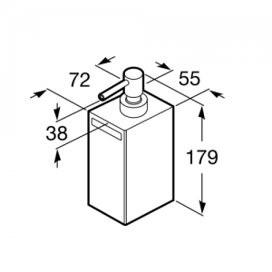 Настольный дозатор для жидкого мыла Roca Rubik, 816841001