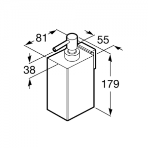Настенный дозатор для жидкого мыла Roca Rubik, 816842001