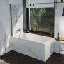 Складная шторка для ванны Roca Capital, 1 секция, прозрачное стекло, 0,85 х 1,4м, M4008512M